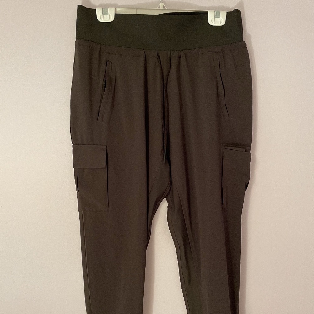 Athleta Dark Green Drawstring Joggers